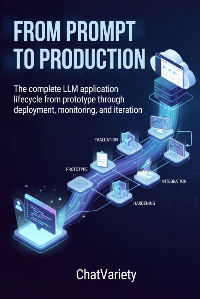 From Prompt to Production: The complete LLM application lifecycle from prototype through deployment, monitoring, and iteration cover
