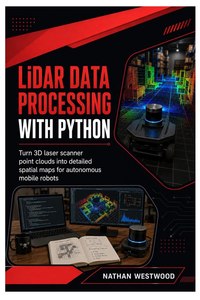 LiDAR Data Processing with Python: Turn 3D Laser Scanner Point Clouds into Detailed Spatial Maps for Autonomous Mobile Robots cover
