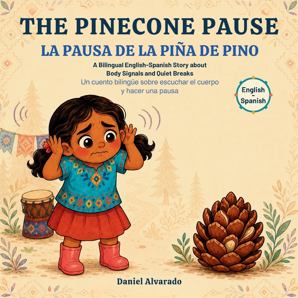 The Pinecone Pause - La pausa de la piña de pino: A Bilingual English-Spanish Story about Body Signals and Quiet Breaks cover