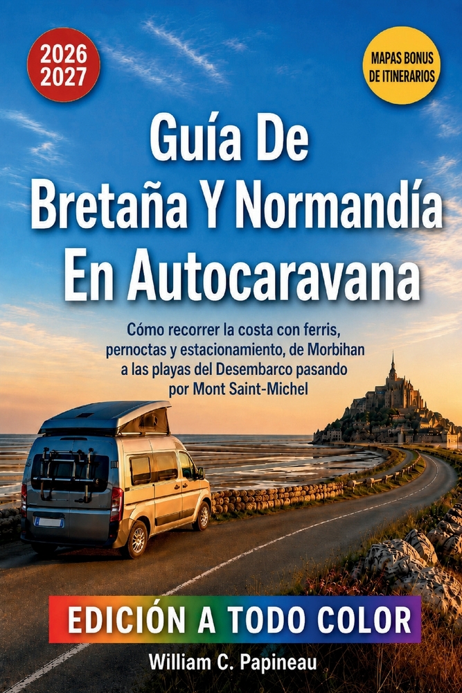 Guía De Bretaña Y Normandía En Autocaravana 2026-2027: Cómo recorrer la costa con ferris, pernoctas y estacionamiento, de Morbihan a las playas del De cover