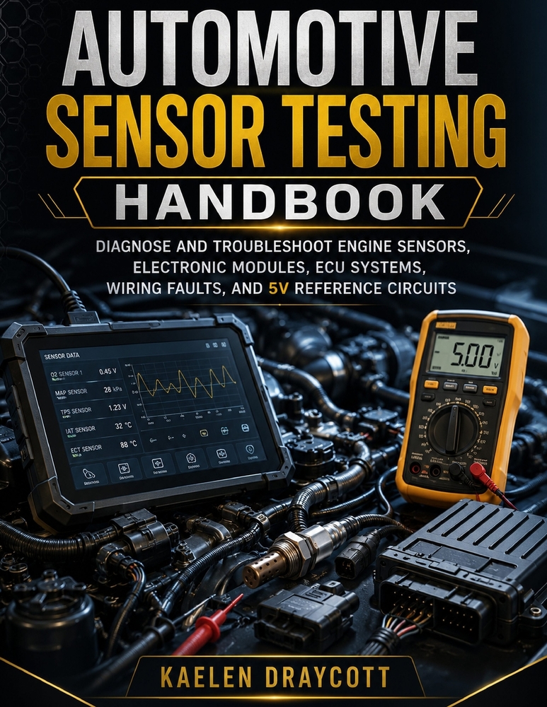 Automotive Sensor Testing Handbook: Diagnose and Troubleshoot Engine Sensors, Electronic Modules, ECU Systems, Wiring Faults, and 5V Reference Circuit cover