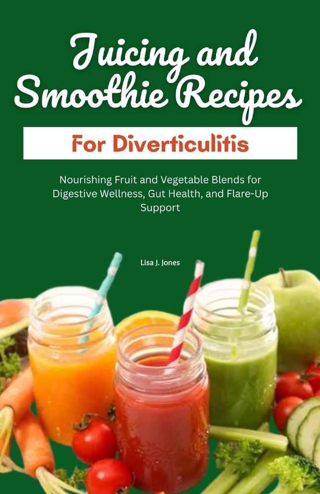 Juicing and Smoothie Recipes for Diverticulitis: Nourishing Fruit and Vegetable Blends for Digestive Wellness, Gut Health, and Flare-Up Support cover