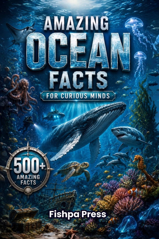 Amazing Ocean Facts for Curious Minds: 500+ Amazing Facts About Marine Life, Deep Ocean Mysteries, Sharks, Whales, Coral Reefs, Ocean Science, Explora cover
