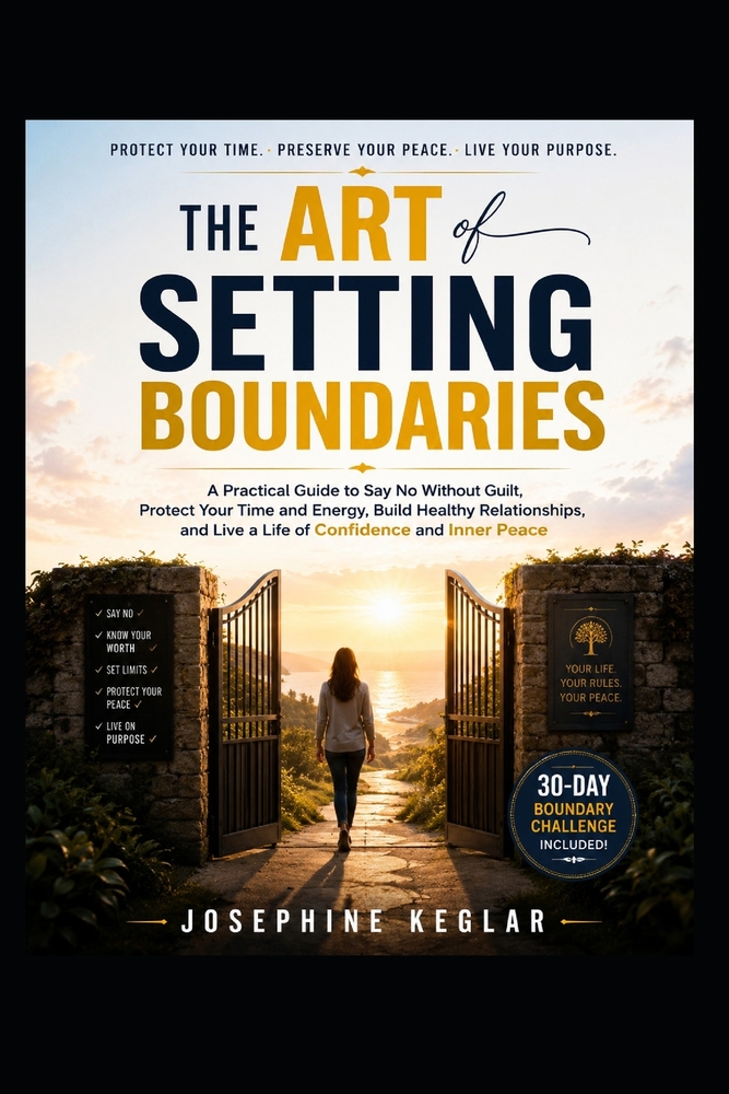 The Art of Setting Boundaries: Practical Strategies to Say No Without Guilt, Protect Your Time, Build Healthier Relationships, and Live with Confidenc cover