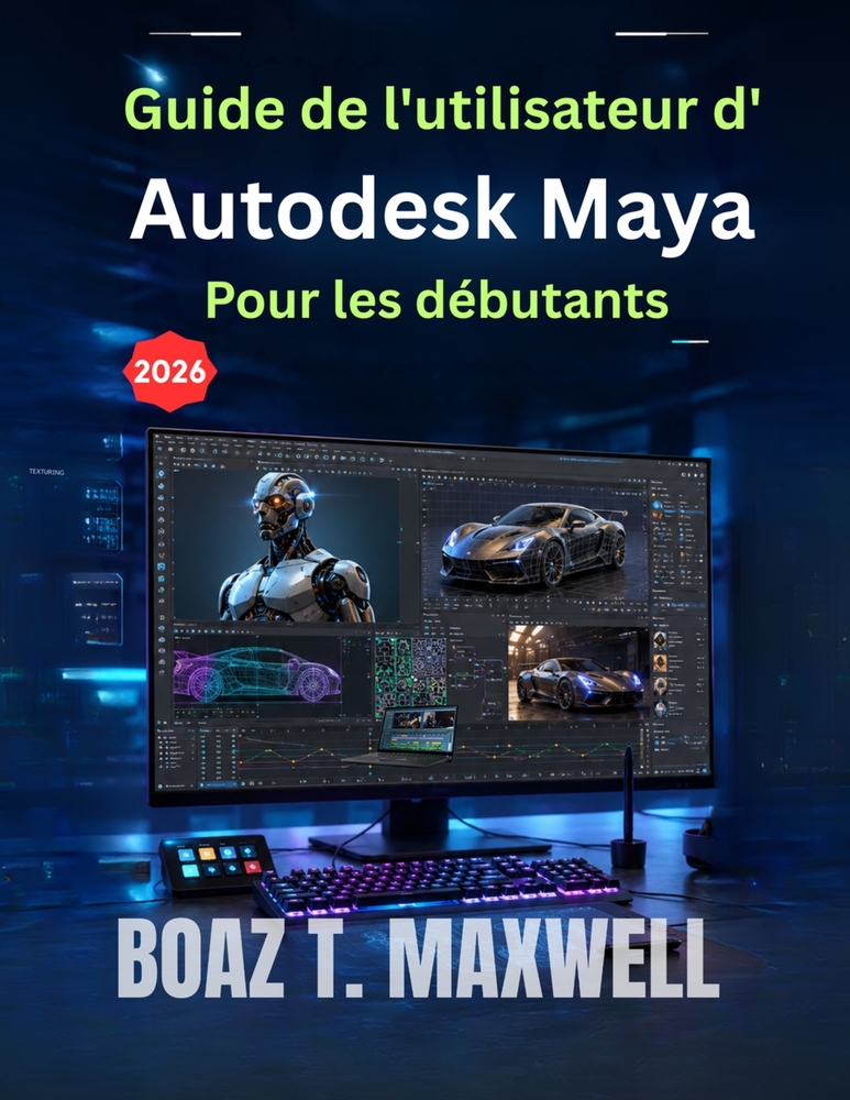 Guide de l'utilisateur d'Autodesk Maya Pour les débutants: Guide étape par étape des flux de travail de modélisation 3D, d'animation, de rigging, de r cover