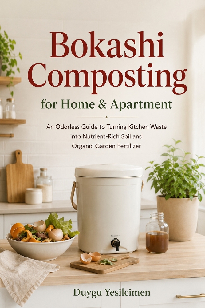 Bokashi Composting for Home & Apartment: An Odorless Guide to Turning Kitchen Waste into Nutrient-Rich Soil and Organic Garden Fertilizer cover