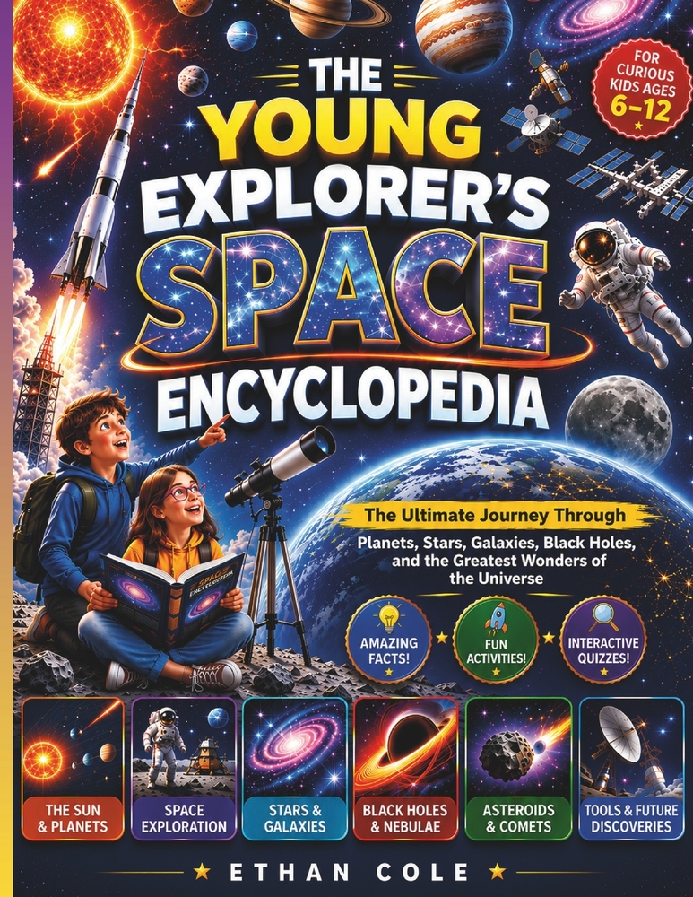 The Young Explorer's Space Encyclopedia: The Ultimate Journey Through Planets, Stars, Galaxies, Black Holes, and the Greatest Wonders of the Universe cover