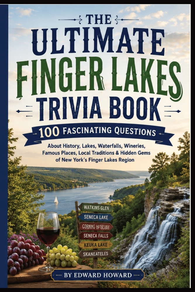 The Ultimate Finger Lakes Trivia Book: 100 Fascinating Questions About History, Lakes, Waterfalls, Wineries, Famous Places, Local Traditions & Hidden cover