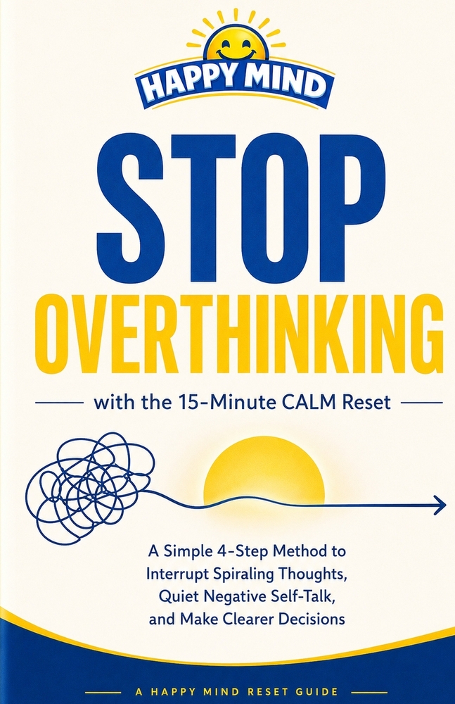 Stop Overthinking: With the 15-Minute CALM Reset: A Simple 4-Step Method to Interrupt Spiraling Thoughts, Quiet Negative Self-Talk, and Make Clearer D cover