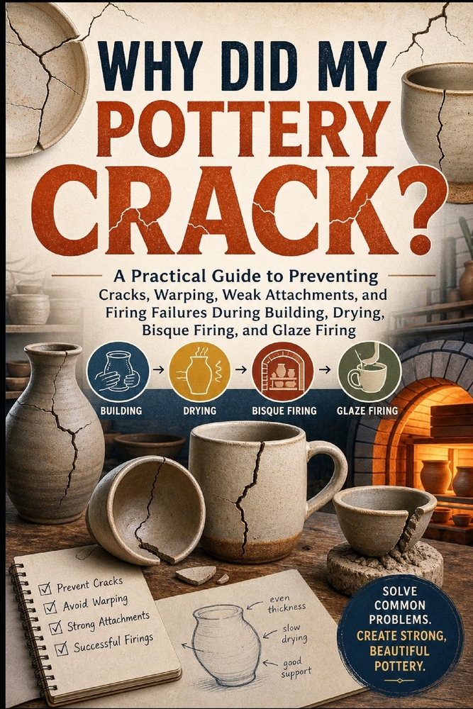 Why Did My Pottery Crack?: A Practical Guide to Preventing Cracks, Warping, Weak Attachments, and Firing Failures During Building, Drying, Bisque Firi cover
