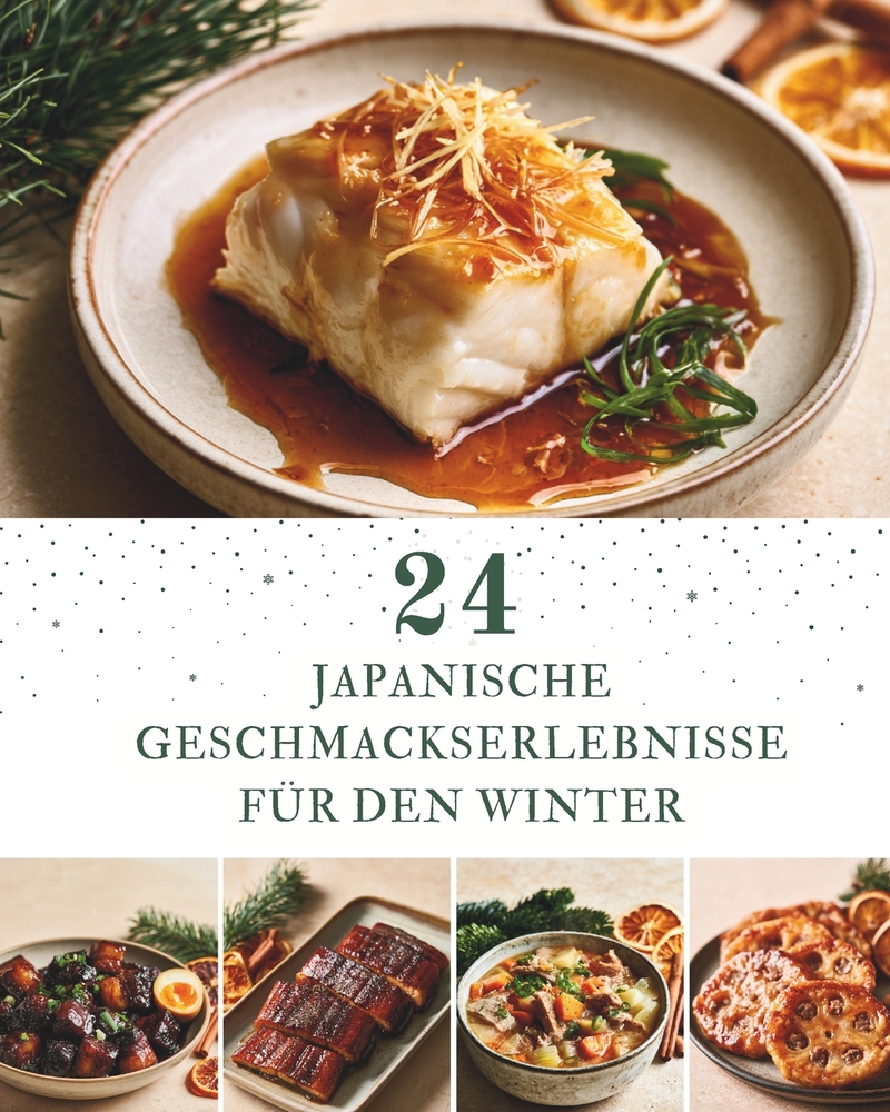 24 Japanische Geschmackserlebnisse für den Winter: Ein Adventskalender mit 24 japanischen Rezepten für den Winter - Authentische Aromen, wohltuende Ge cover