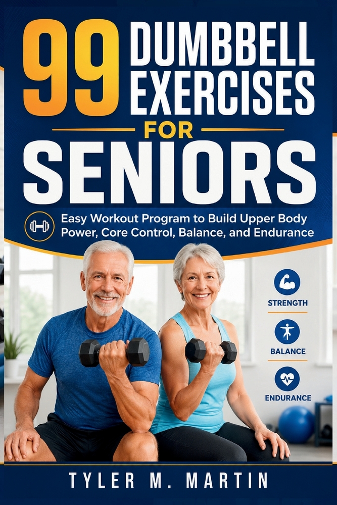 99 Dumbbell Exercises for Seniors: Easy Workout Program to Build Upper Body Power, Core Control, Balance, and Endurance cover
