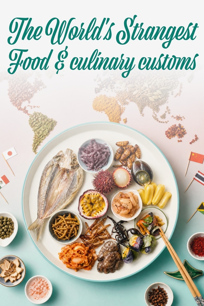 The World's Strangest Food & Culinary Customs: A Journey Through 30 Astonishing Eating Rituals, Table Manners, and Culinary Traditions from Every Cont cover