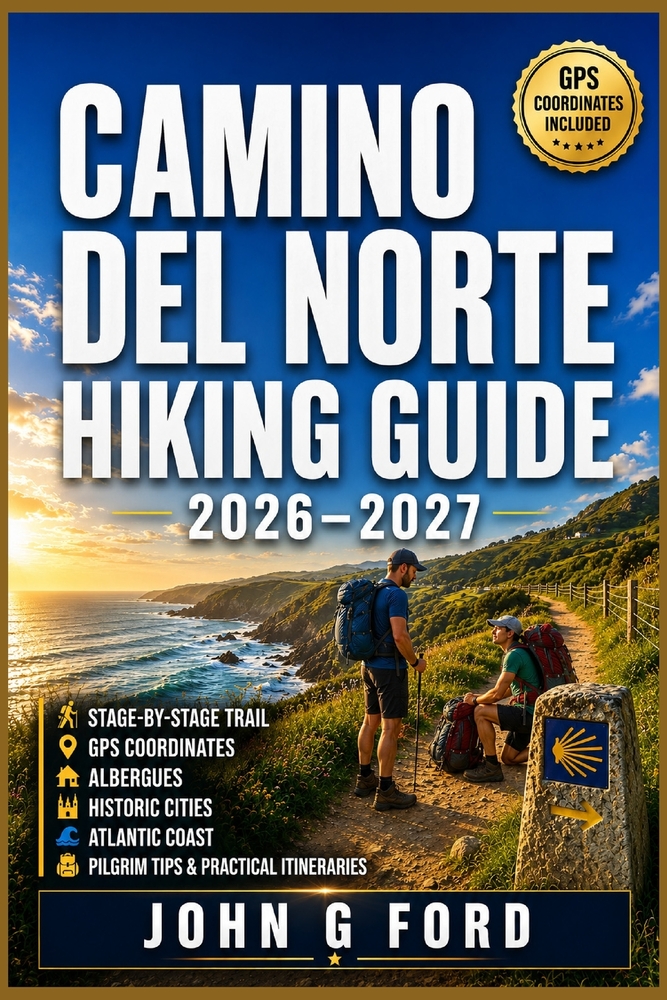 Camino del Norte Hiking Guide 2026-2027: Stage-by-Stage Trail, GPS Coordinates, Albergues, Historic Cities, Atlantic Coast, Pilgrim Tips & Practical I cover