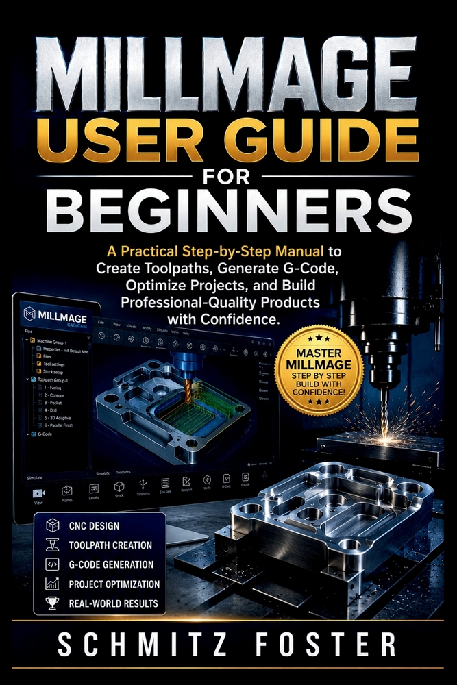 Millmage User Guide for Beginners: A Practical Step-by-Step Manual to Create Toolpaths, Generate G-Code, Optimize Projects, and Build Professional-Qua cover