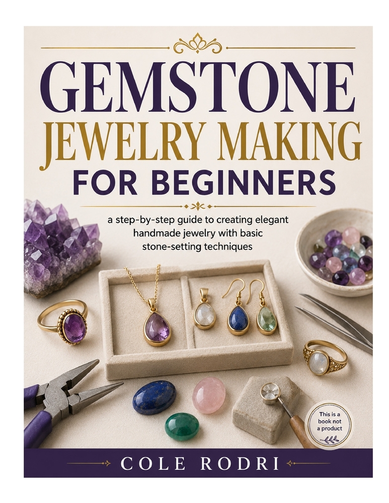 Gemstone Jewelry Making for Beginners: A Step-by-Step Guide to Creating Elegant Handmade Jewelry with Basic Stone-Setting Techniques cover