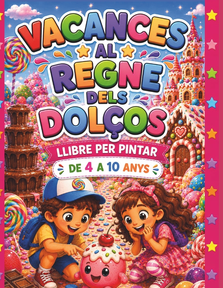 Vacances al Regne dels Dolços: Llibre per pintar cover