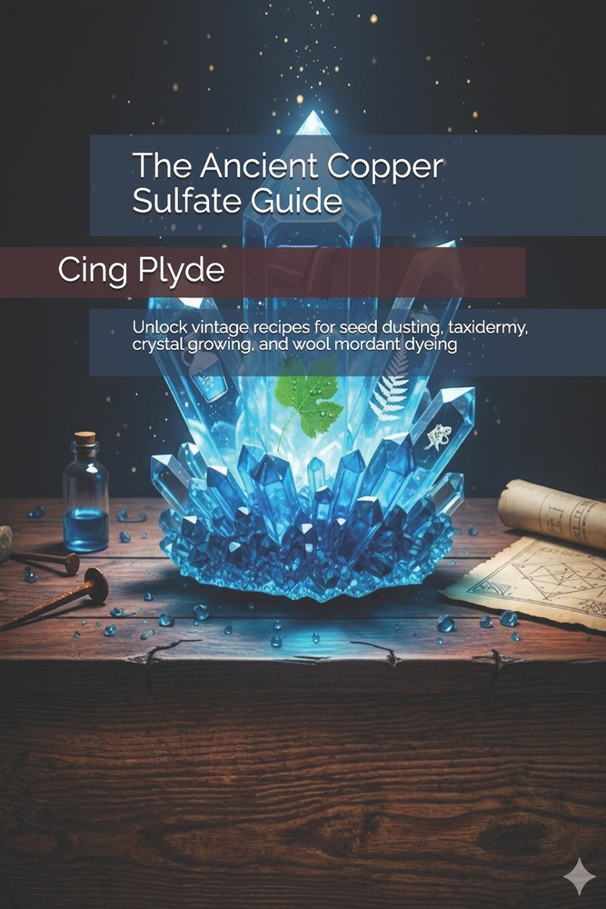 The Ancient Copper Sulfate Guide: Unlock vintage recipes for seed dusting, taxidermy, crystal growing, and wool mordant dyeing cover