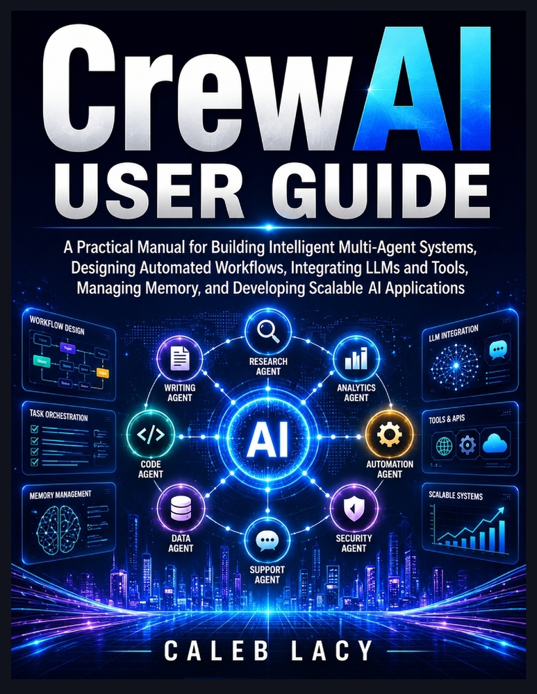 CrewAI User Guide: A Practical Manual for Building Intelligent Multi-Agent Systems, Designing Automated Workflows, Integrating LLMs and Tools, Managin cover