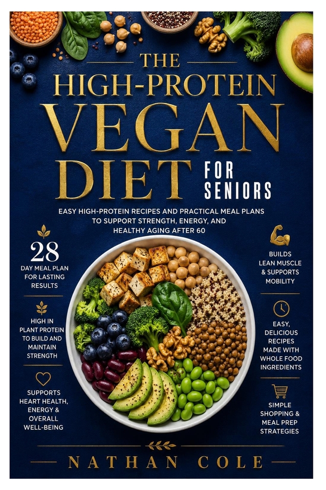 The High-Protein Vegan Diet for Seniors: Easy High-Protein Recipes and Practical Meal Plans to Support Strength, Energy, and Healthy Aging After 60 cover