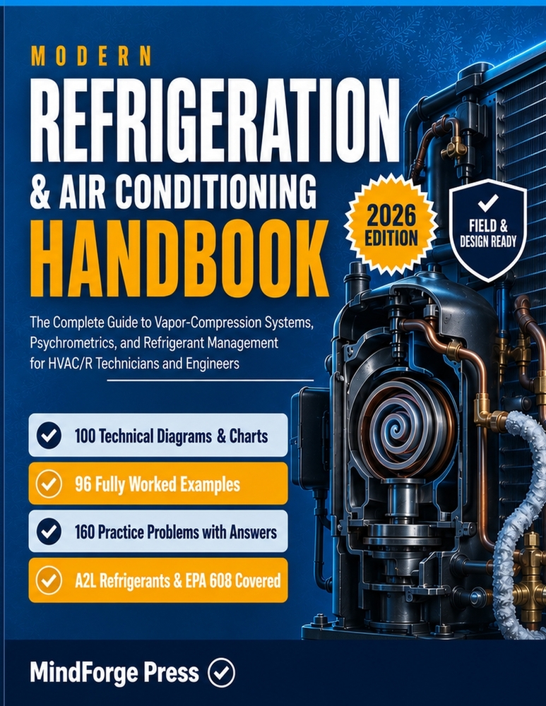 Modern Refrigeration and Air Conditioning Handbook: The Complete Guide to Vapor-Compression Systems, Psychrometrics, and Refrigerant Management for HV cover