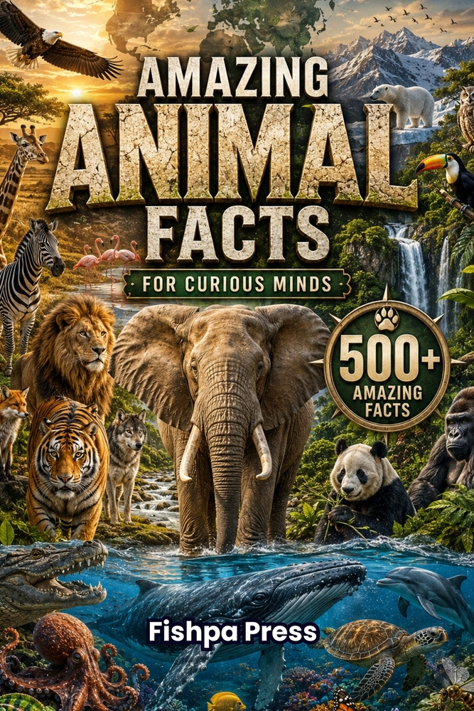 Amazing Animal Facts for Curious Kids: 500 Incredible Facts About Wildlife, Ocean Creatures, Birds, Mammals, Reptiles, Ancient Animals, Strange Specie cover