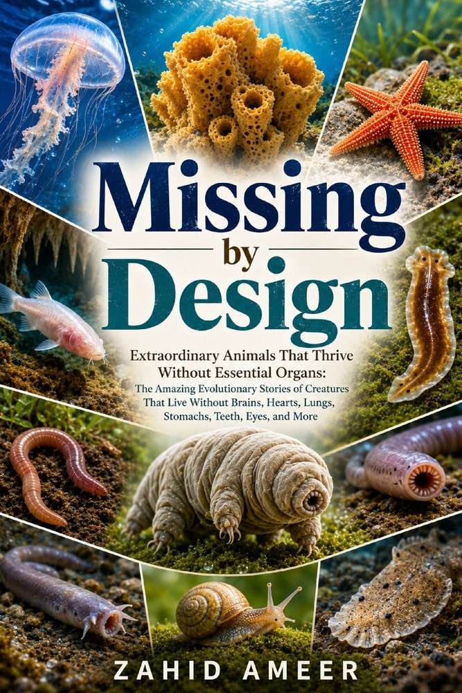 Missing by Design: Extraordinary Animals That Thrive Without Essential Organs: The Amazing Evolutionary Stories of Creatures That Live Without Brains, cover