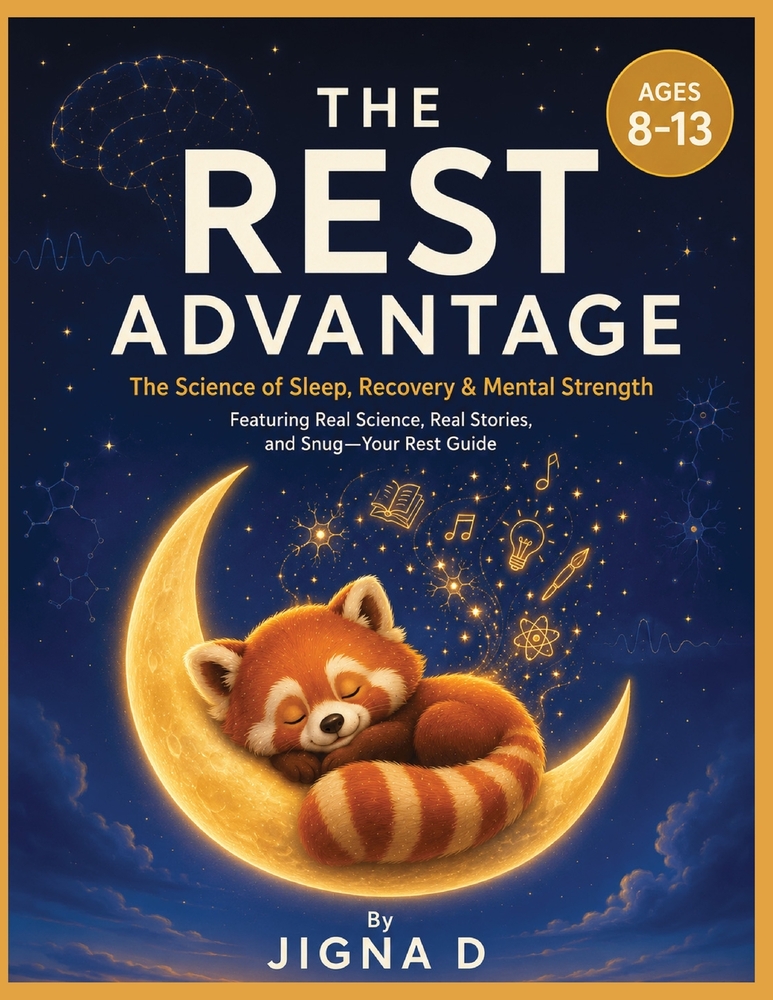 The Rest Advantage: The Science of Sleep, Recovery & Mental Strength A Fun, Interactive Guide for Kids Ages 8-13 Featuring Real Science, Real Stories, cover