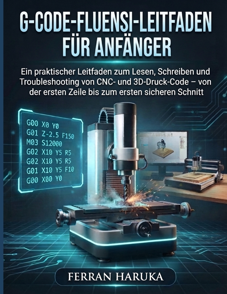 G-Code-Fluensi-Leitfaden Für Anfänger: Ein praktischer Leitfaden zum Lesen, Schreiben und Troubleshooting von CNC- und 3D-Druck-Code - von der ersten cover