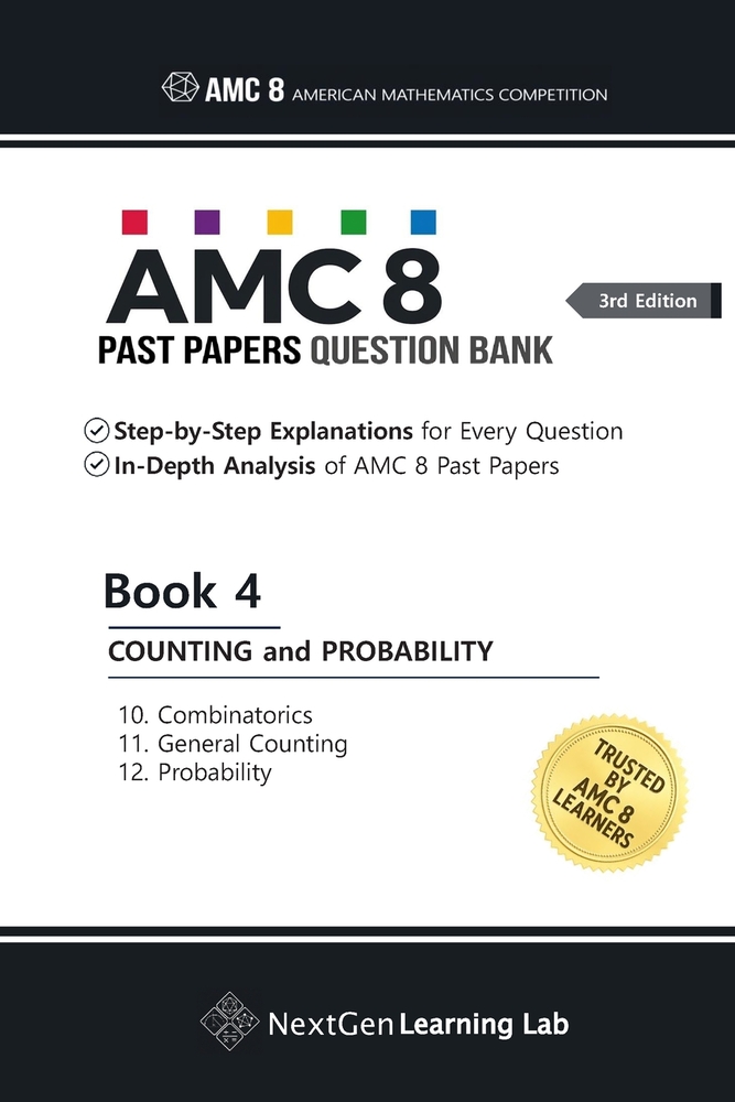 AMC 8 Past Papers Question Bank - Book 4: Counting & Probability cover