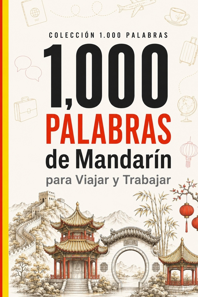 1.000 Palabras de Mandarín para Viajar y Trabajar: El Vocabulario Esencial de Mandarín con Pinyin, Pronunciación Sencilla y Oraciones de Ejemplo - par cover