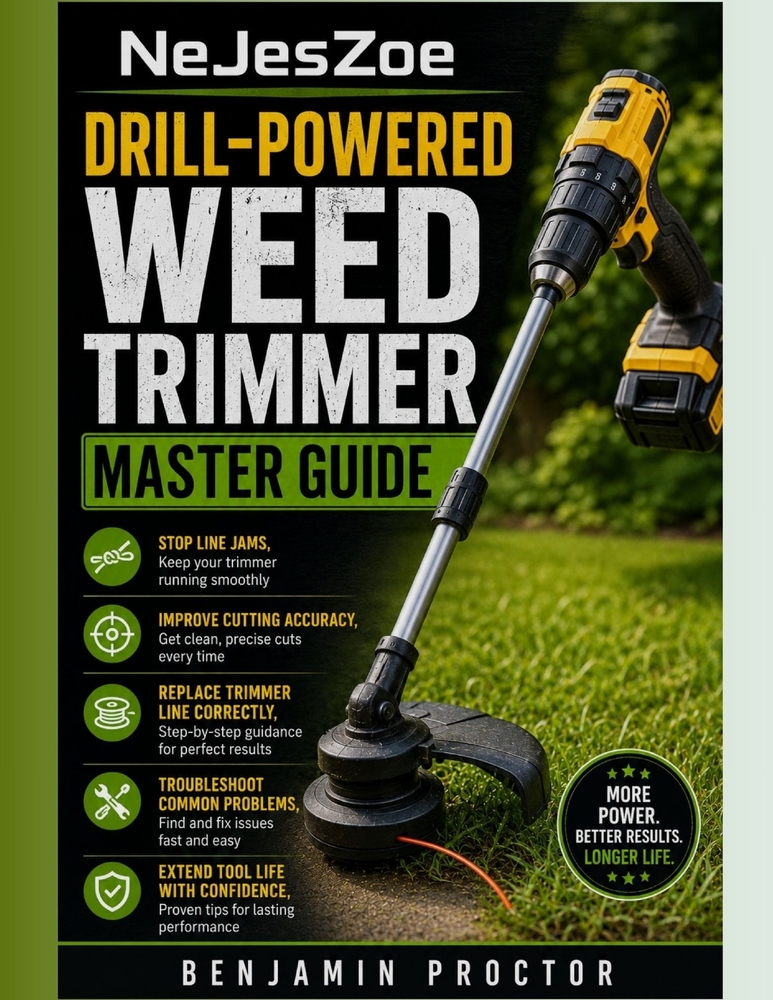 NeJesZoe Drill-Powered Weed Trimmer Master Guide: Stop Line Jams, Improve Cutting Accuracy, Replace Trimmer Line Correctly, Troubleshoot Common Proble cover