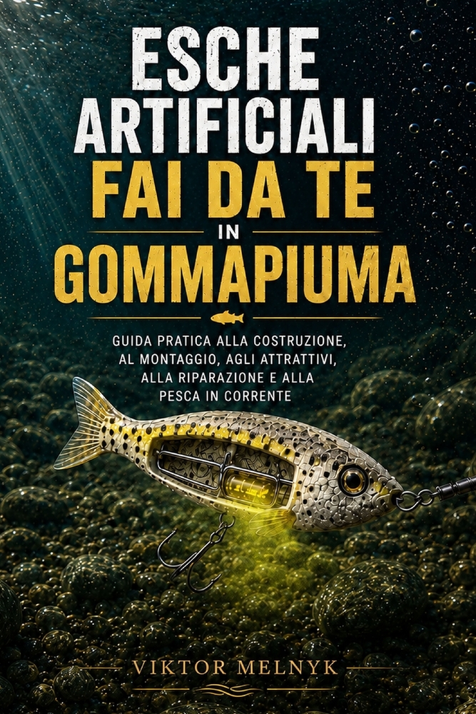 Esche Artificiali Fai da Te in Gommapiuma: Guida pratica alla costruzione, al montaggio, agli attrattivi, alla riparazione e alla pesca in corrente cover