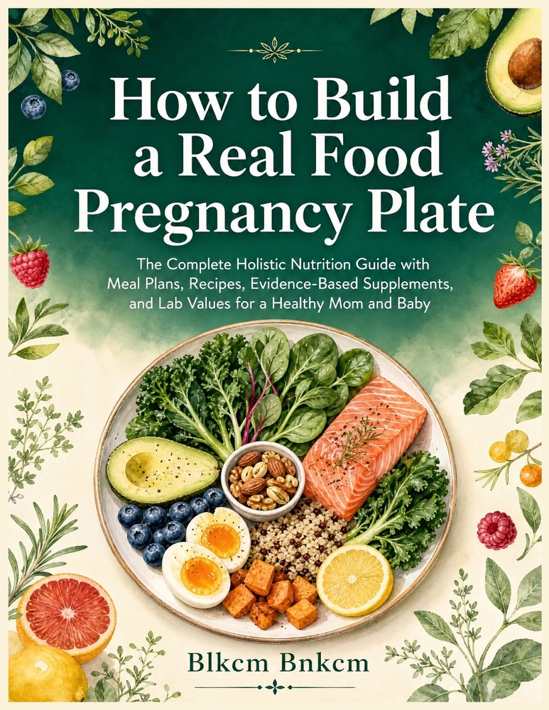 How to Build a Real Food Pregnancy Plate: The Complete Holistic Nutrition Guide with Meal Plans, Recipes, Evidence-Based Supplements, and Lab Values f cover