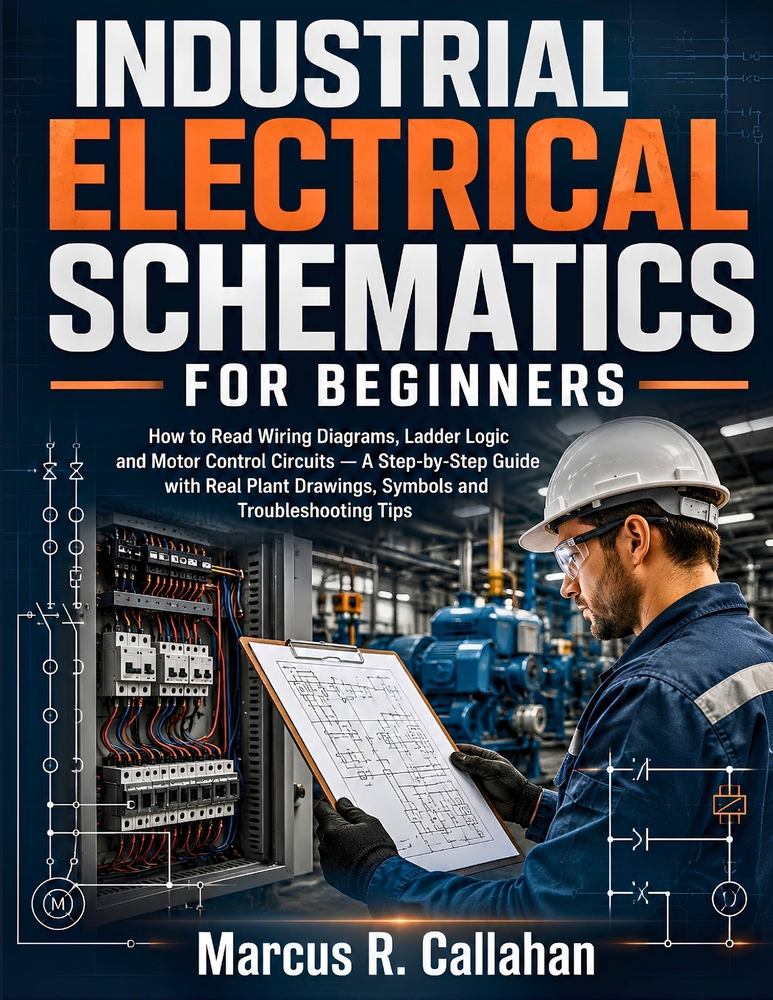 Industrial Electrical Schematics for Beginners: How to Read Wiring Diagrams, Ladder Logic and Motor Control Circuits - A Step-by-Step Guide with Real cover