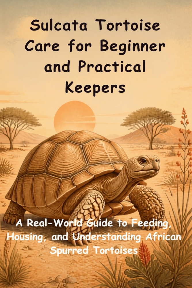 Sulcata Tortoise Care for Beginner and Practical Keepers: A Real-World Guide to Feeding, Housing, and Understanding African Spurred Tortoises cover