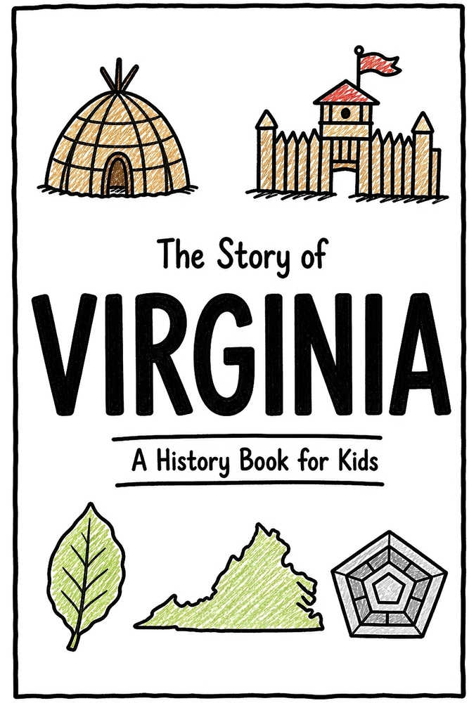 The Story of Virginia - A History Book for Kids: A Fun and Educational Illustrated Virginia History Book for Kids with Fast Facts and Easy Reading for cover