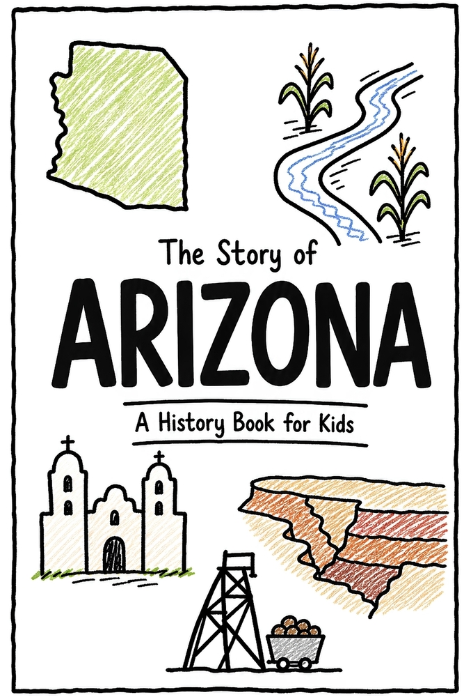 The Story of Arizona - A History Book for Kids: A Fun and Educational Illustrated Arizona History Book for Kids with Fast Facts and Easy Reading for Y cover