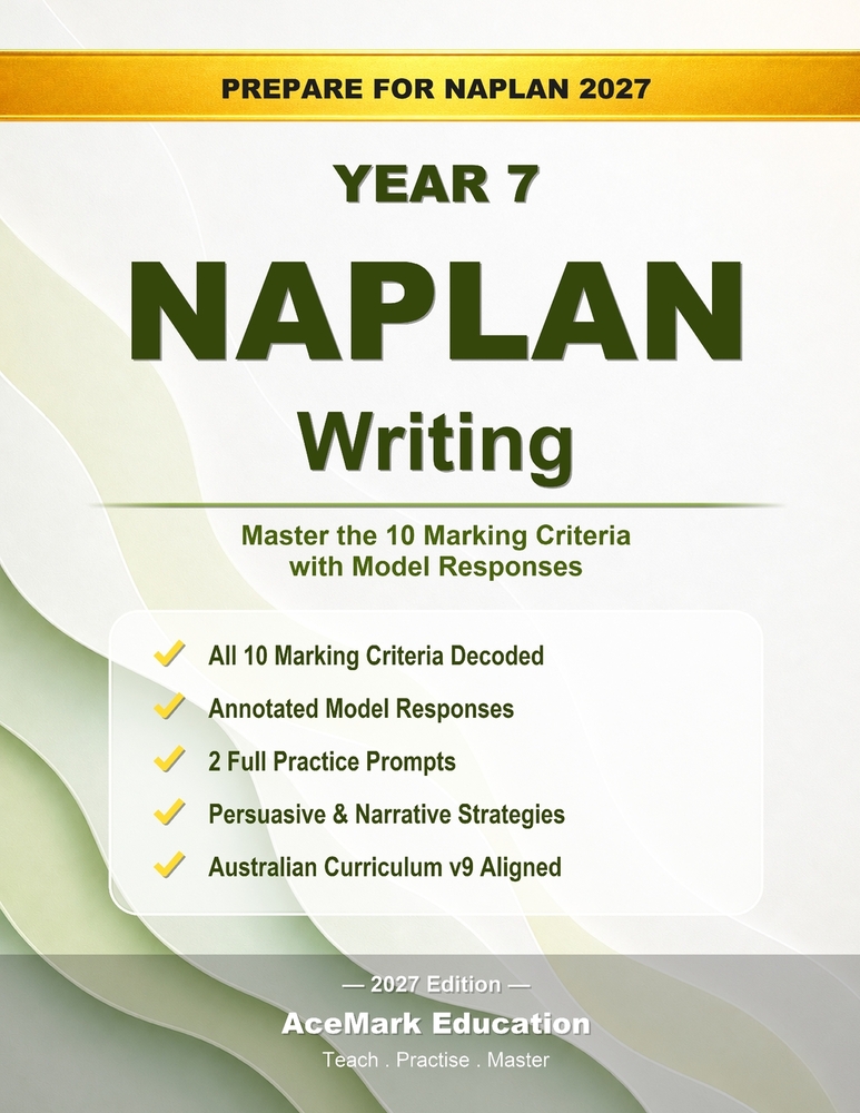 NAPLAN Year 7 Writing: Master the 10 Marking Criteria with Model Responses cover