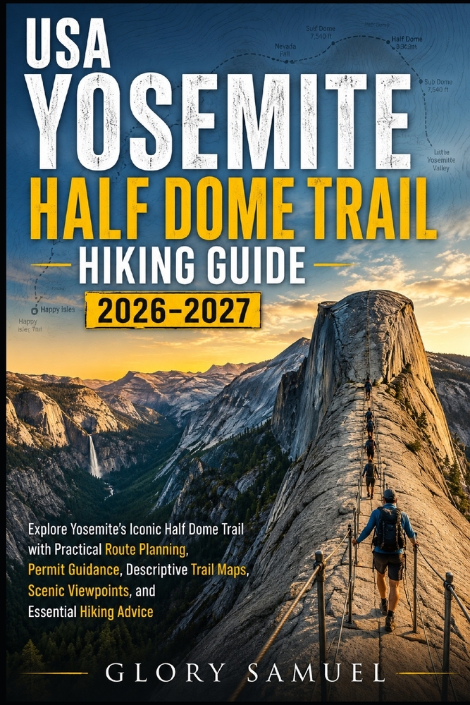 USA Yosemite Half Dome Trail Hiking Guide 2026-2027: Explore Yosemite's Iconic Half Dome Trail with Practical Route Planning, Permit Guidance, and Ess cover