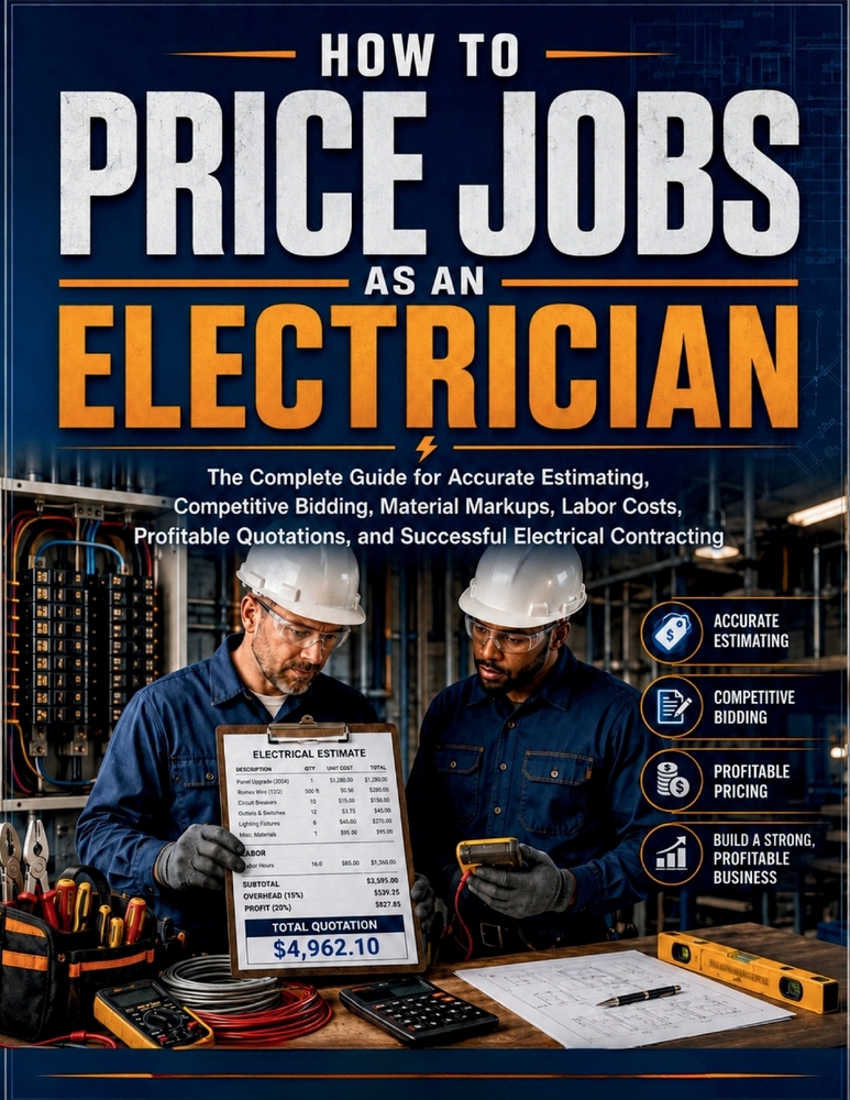 How to Price Jobs as an Electrician: The Complete Guide for Accurate Estimating, Competitive Bidding, Material Markups, Labor Costs, Profitable Quotat cover