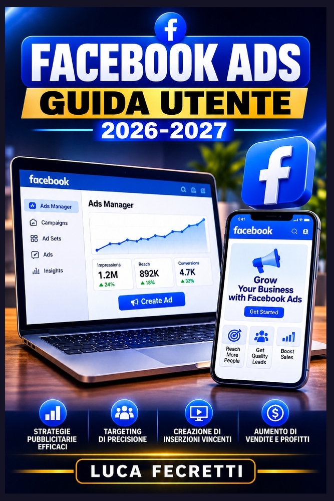 Facebook Ads Guida Utente 2026-2027: Come Creare Campagne Efficaci, Ottimizzare il Budget e Moltiplicare le Vendite per Imprenditori, Freelance e Mana cover