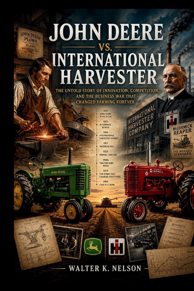 JOHN DEERE VS. INTERNATIONAL HARVESTER Steel, Smoke, and Survival: The Untold Story of Innovation, Competition, and the Business War That Changed Farm cover