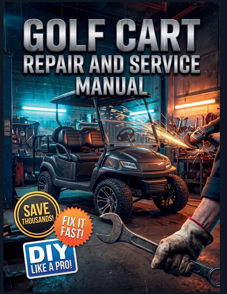 Golf Cart Repair and Service Manual: The Complete Illustrated Step-by-Step Guide to Dealership-Level Diagnostics, Routine Maintenance, and Advanced DI cover