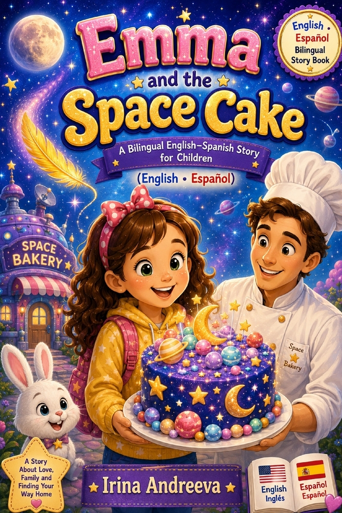Emma and the Space Cake: A Bilingual English - Russian Adventure for Young Learners A1 cover