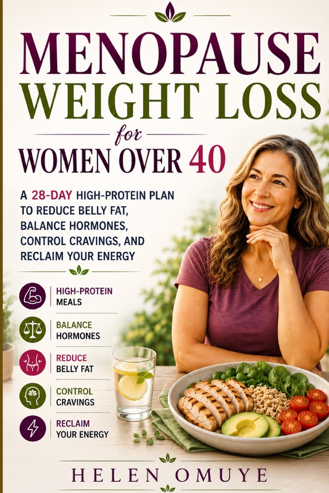 Menopause Weight Loss for Women Over 40: A 28-Day High-Protein Plan to Reduce Belly Fat, Balance Hormones, Control Cravings, and Reclaim Your Energy cover