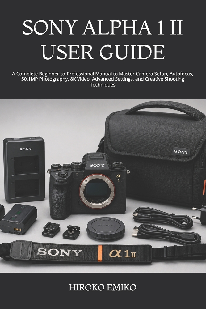 Sony Alpha 1 II User Guide: A Complete Beginner-to-Professional Manual to Master Camera Setup, Autofocus, 50.1MP Photography, 8K Video, Advanced Setti cover