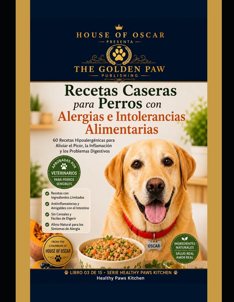 Recetas Caseras para Perros con Alergias e Intolerancias Alimentarias: 60 Recetas Hipoalergénicas para Aliviar el Picor, la Inflamación y los Problema cover
