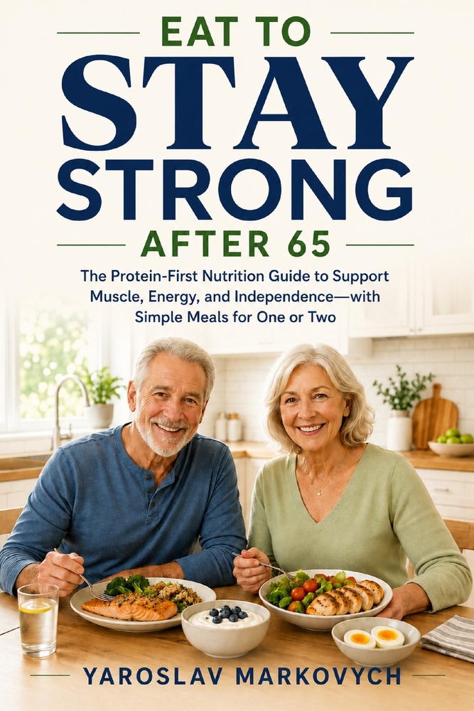 Eat to Stay Strong After 65: The Protein-First Nutrition Guide to Support Muscle, Energy, and Independence-with Simple Meals for One or Two cover