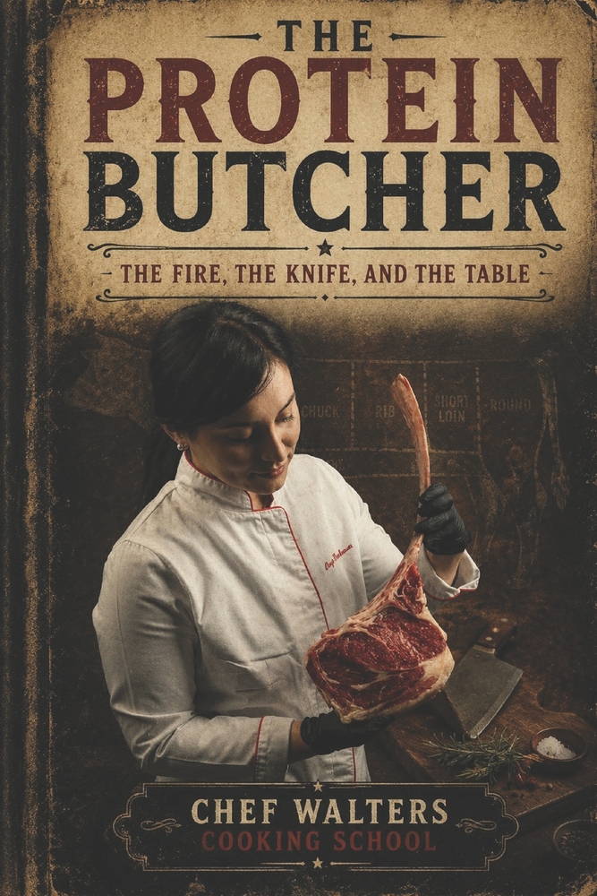 The Protein Butcher: The Fire, The Knife, and The Table cover